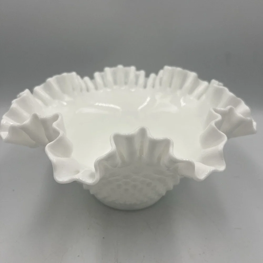VTG Fenton Milk Glass‎ Hobnail 9